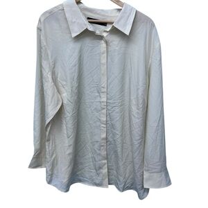 Lauren Ralph Lauren Button Up Classic Long Sleeve White Shirt Women's Size 3XL